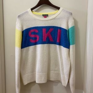 Vince Camuto Colorblock SKI Sweater - Cream, Blue, Yellow, Pink